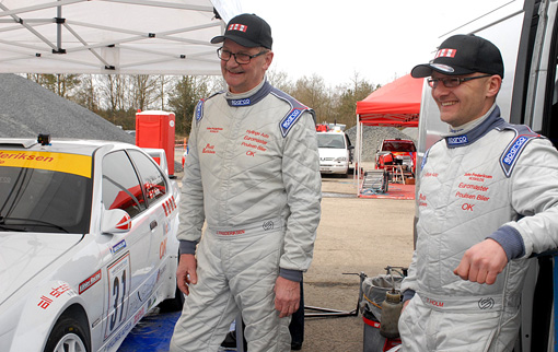 John Frederiksen og Thomas Holm Hansen kommer ikke til start i Sydhavsrally, men forventer at være klar igen til Rally Roskilde om fem uger